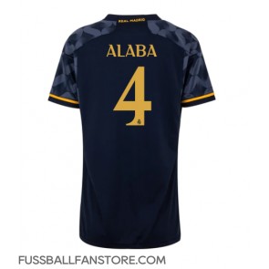 Real Madrid David Alaba #4 Replik Auswärtstrikot Damen 2023-24 Kurzarm